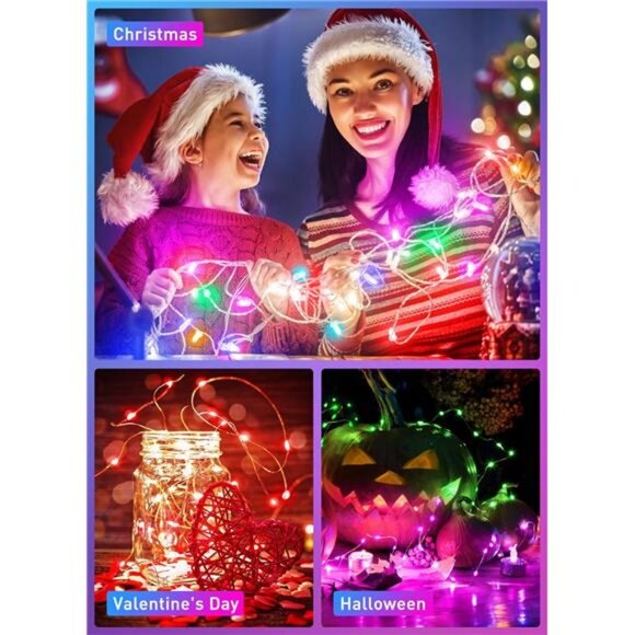 Fairy Lights Color Changing - 33FT 100 LED String Lights with Remote,11 Modes - Picture 5 of 7